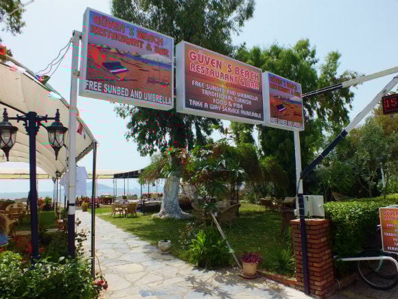 Güven's Bar & Restaurant, Çalış Beach Güven's Bar & Restaurant Along Calis Beach