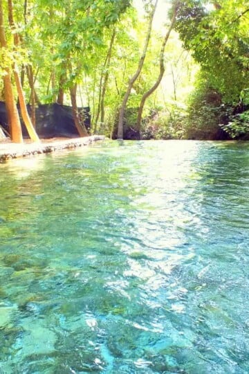 Flowing clear water of the river, Yuvarlakçay