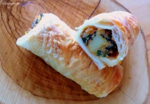 Yummy Spinach And Potato Puff Pastry Roll