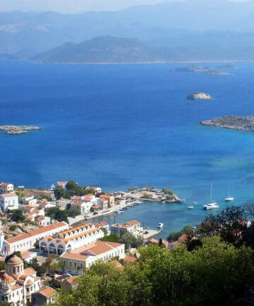Mandraki From Kastellorizo Cliff Steps