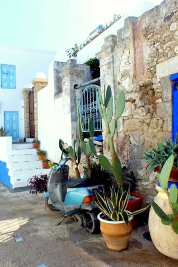 A traditional whitewashed Koskinou home on the Greek island of Rhodes