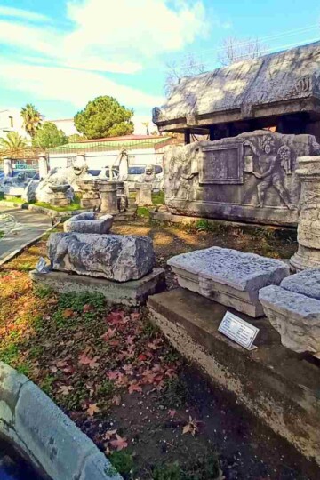 Lycian sarcophagus in the garden at Fethiye Museum