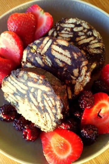 Mosaic Cake With Blackberries And Strawberries