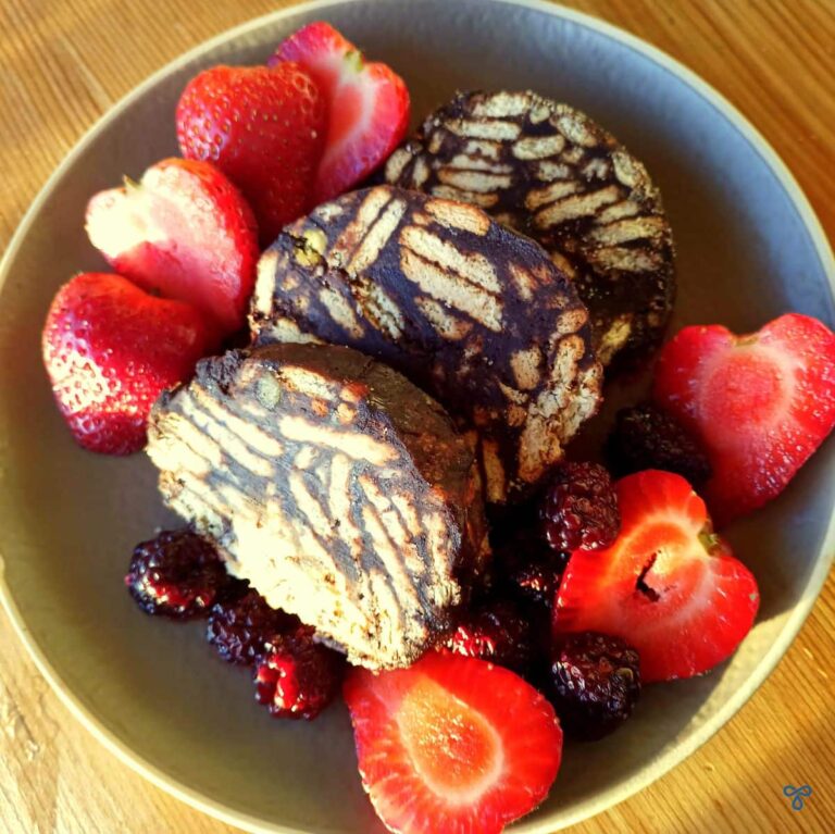 Mosaic Cake With Blackberries And Strawberries