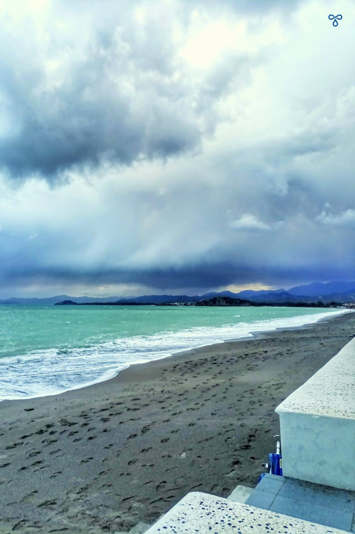 Stormy skies over Çalış Beach in Fethiye.